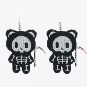 Skelanimals Reaper Skeleton Bear Plush toy Earrings halloween
